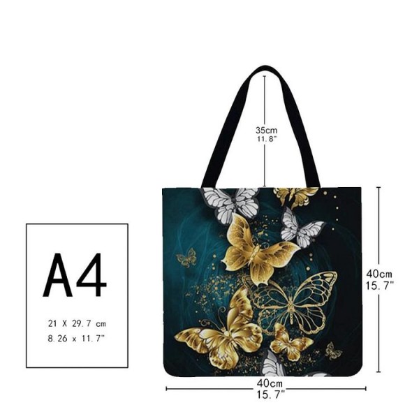 Linen Tote Bag -  Butterfly