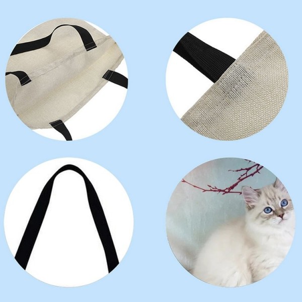Linen Tote Bag - Cat