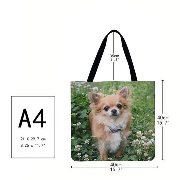 Linen Tote Bag - Dog
