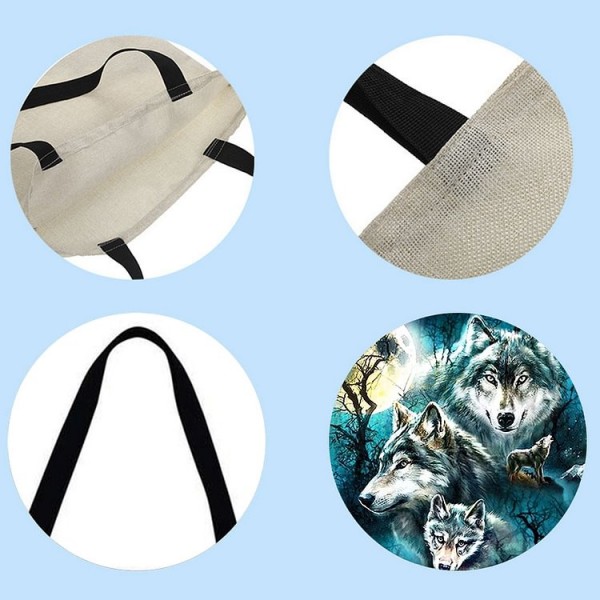 Linen Tote Bag - Wolf