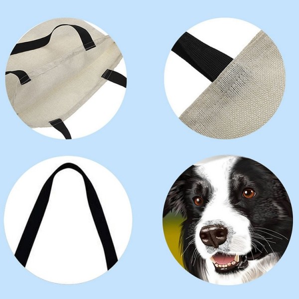 Linen Tote Bag - Dog