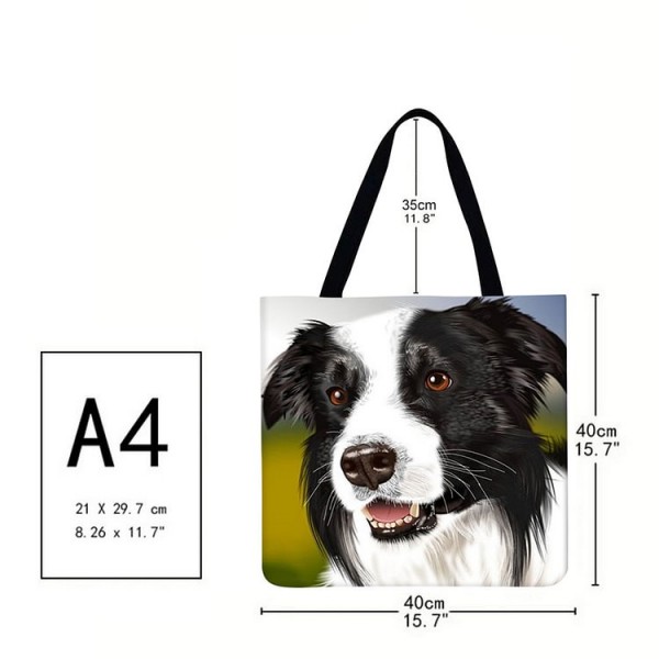 Linen Tote Bag - Dog
