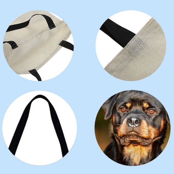Linen Tote Bag - Dog