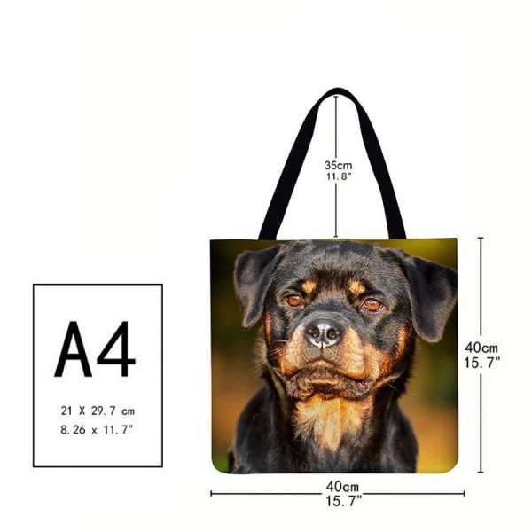 Linen Tote Bag - Dog