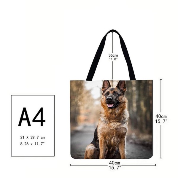 Linen Tote Bag - Dog