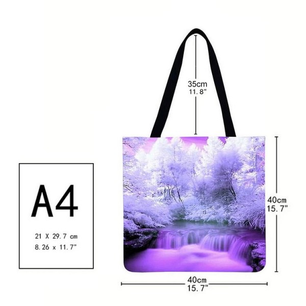 Linen Tote Bag - Waterfall