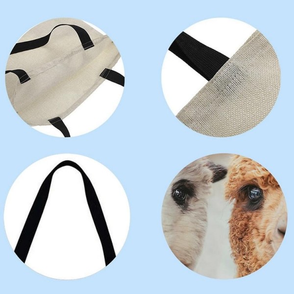 Linen Tote Bag -  Alpaca