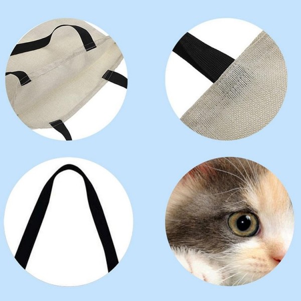 Linen Tote Bag -  cat