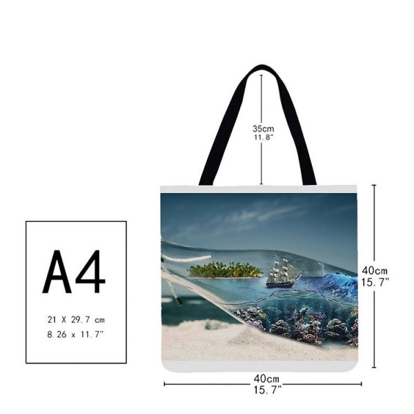 Linen Tote Bag -  bottle