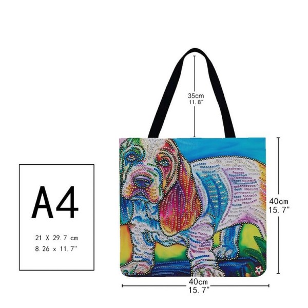 Linen Tote Bag -  Basset Hound