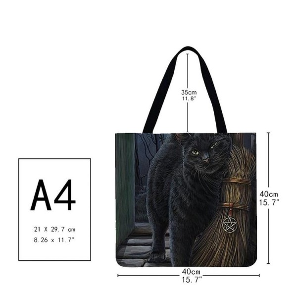 Linen Tote Bag -  cat