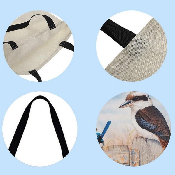 Linen Tote Bag -  Australian Kookaburra