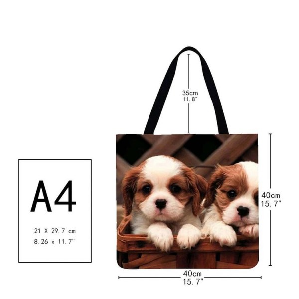 Linen Tote Bag -  Cavalier King Charles Spaniel