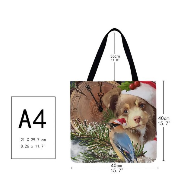 Linen Tote Bag -  dog