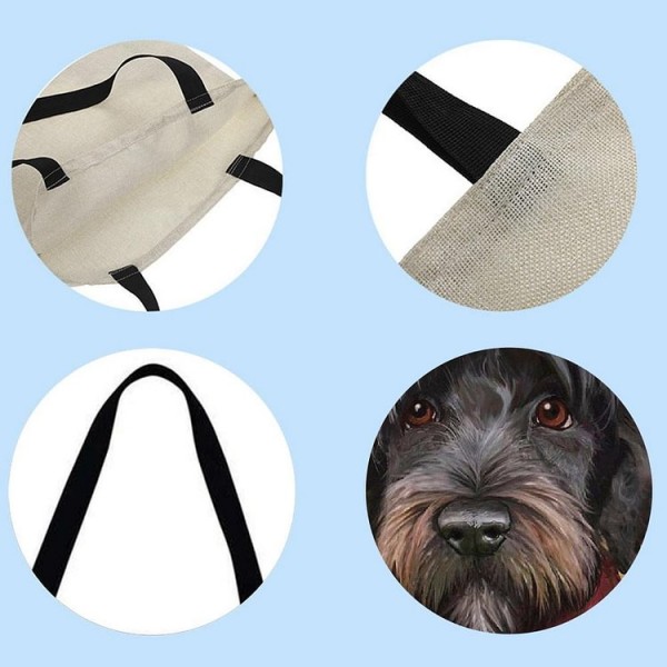 Linen Tote Bag -  dog