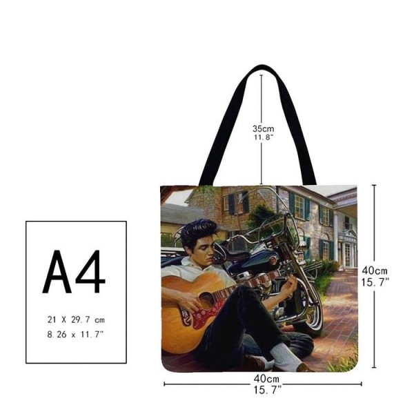 Linen Tote Bag -  Elvis Presley