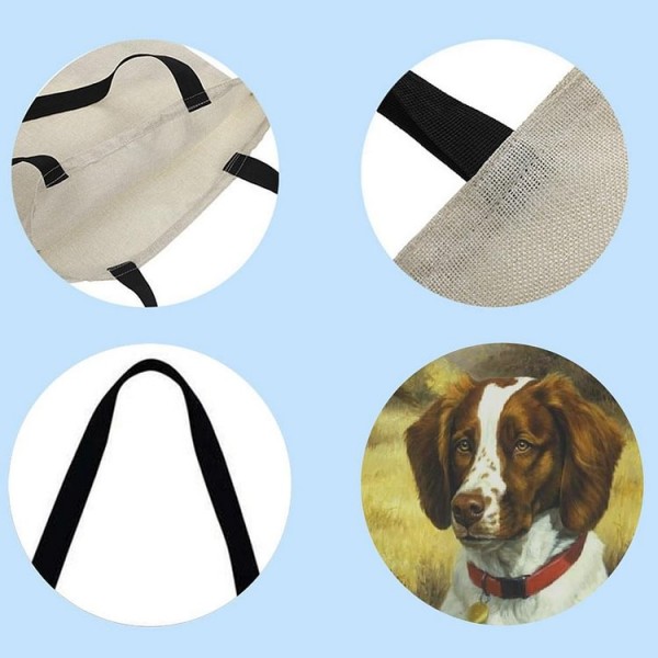 Linen Tote Bag -  dog