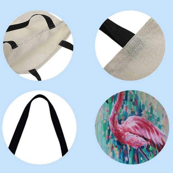 Linen Tote Bag -  Flamingo