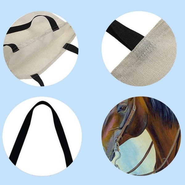 Linen Tote Bag -  horse