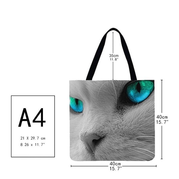 Linen Tote Bag -  cat