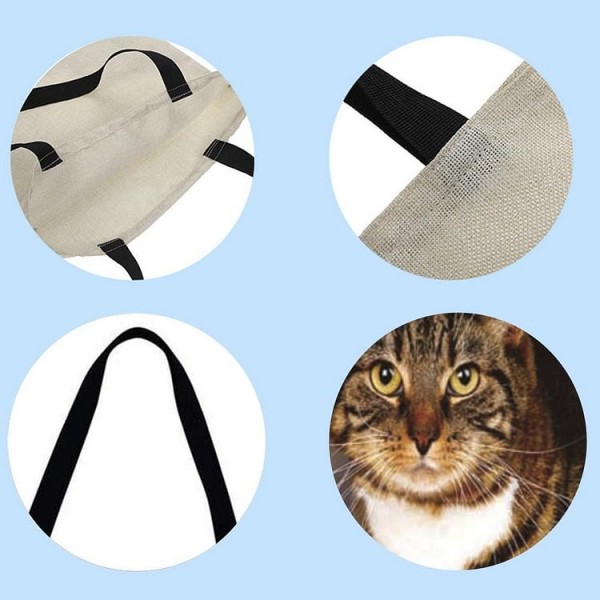Linen Tote Bag -  cat