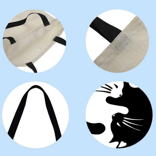 Linen Tote Bag -  cat