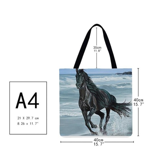 Linen Tote Bag -  horse