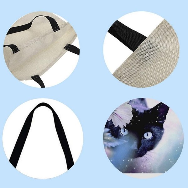 Linen Tote Bag -  cat