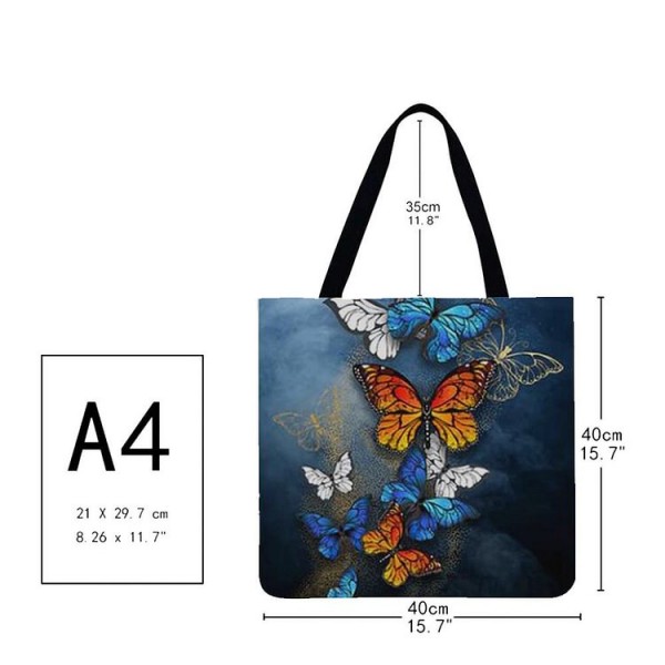 Linen Tote Bag -  Butterfly