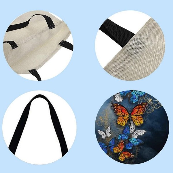 Linen Tote Bag -  Butterfly