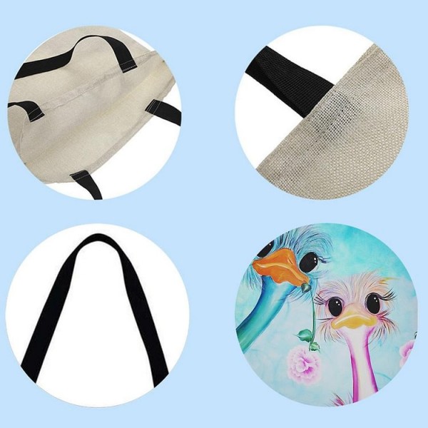 Linen Tote Bag -  Flamingo