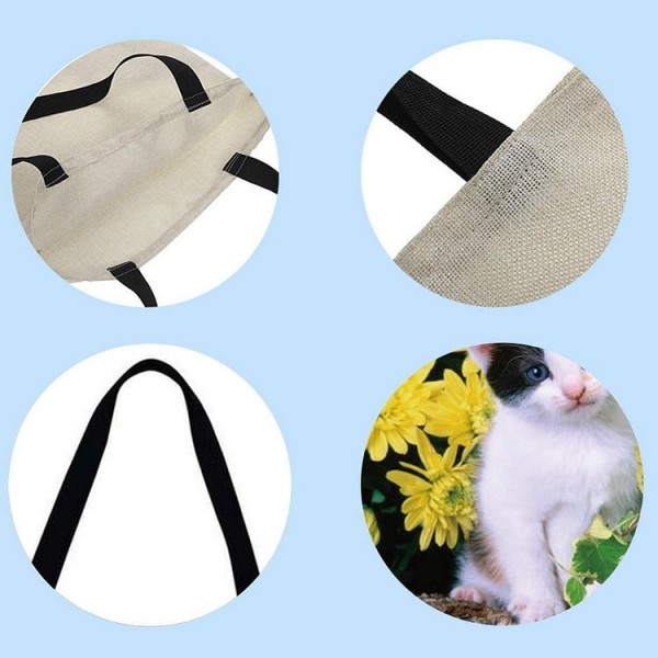 Linen Tote Bag -  cat