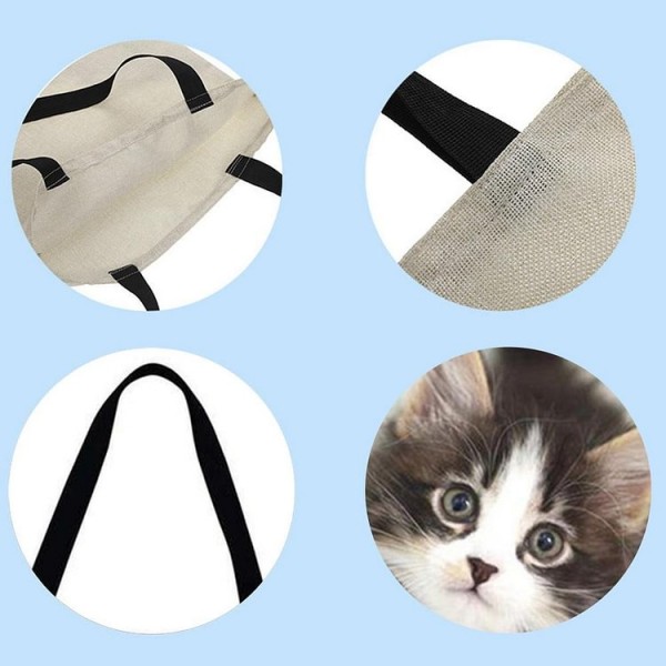 Linen Tote Bag -  cat