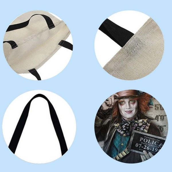 Linen Tote Bag -  Alice in Wonderland