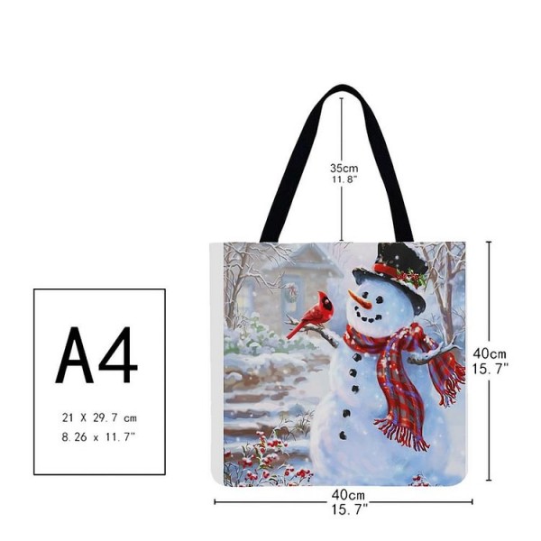 Linen Tote Bag -  Christmas