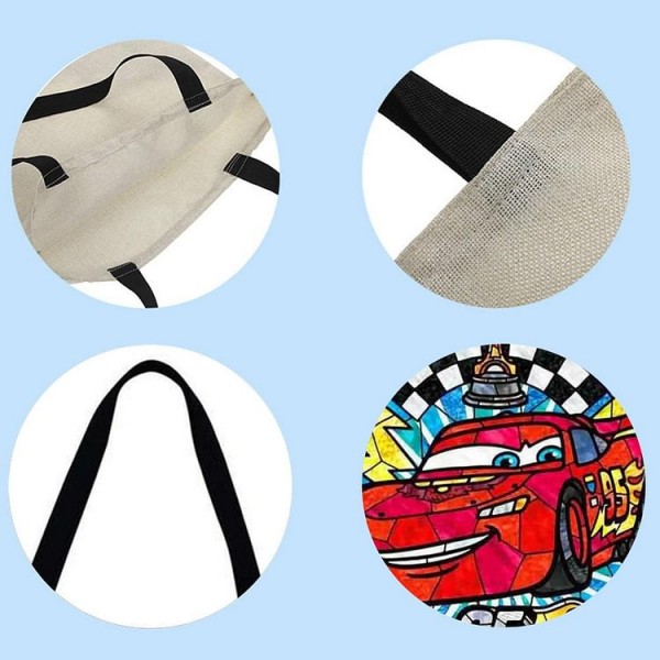 Linen Tote Bag -  Cars