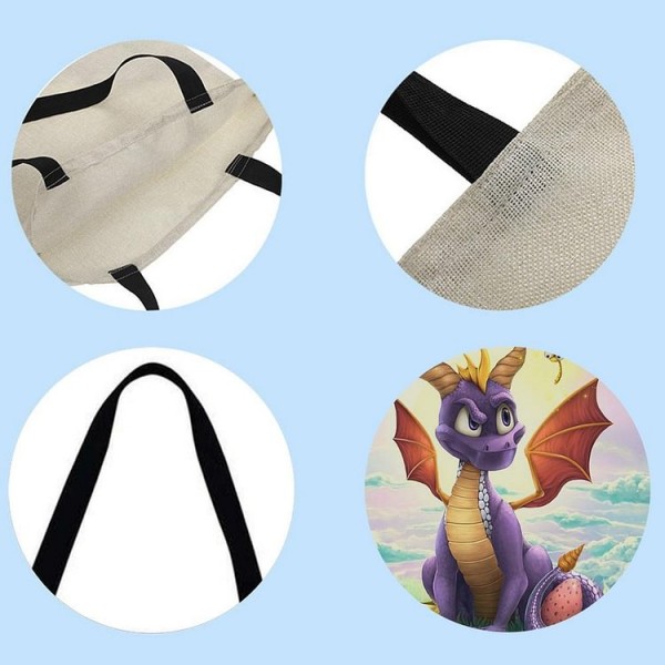 Linen Tote Bag -  dragon