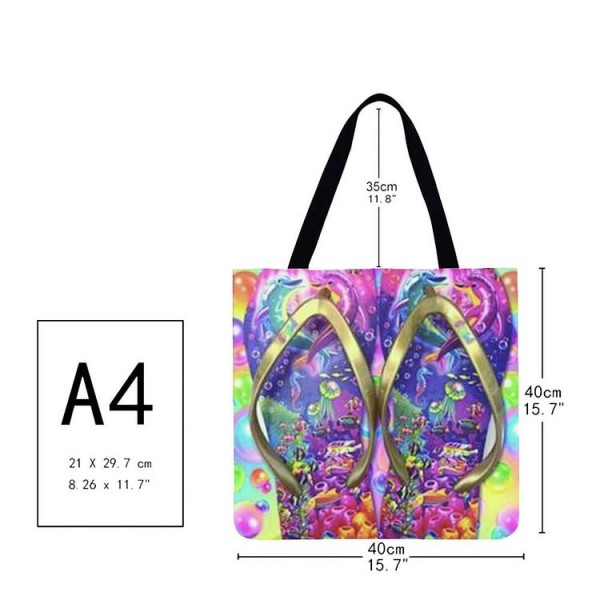 Linen Tote Bag -  clothes, shoes and hats