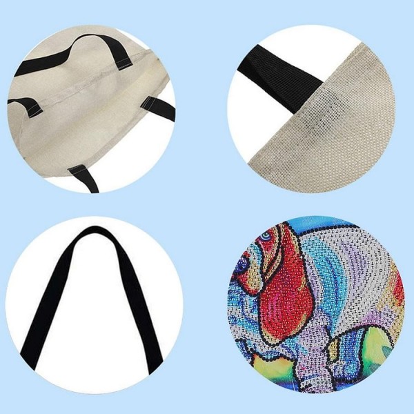 Linen Tote Bag -  dog