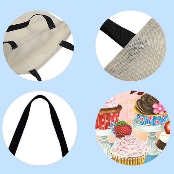 Linen Tote Bag -  cake