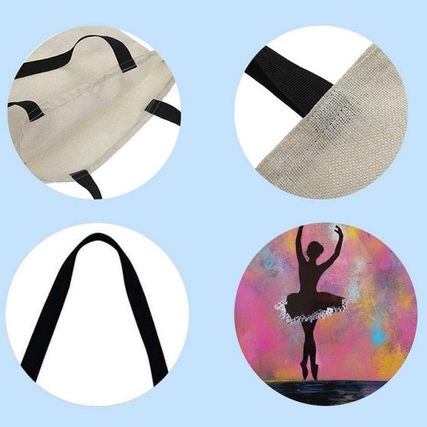 Linen Tote Bag -  ballet girl