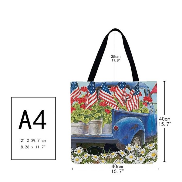 Linen Tote Bag -  American Independence Day