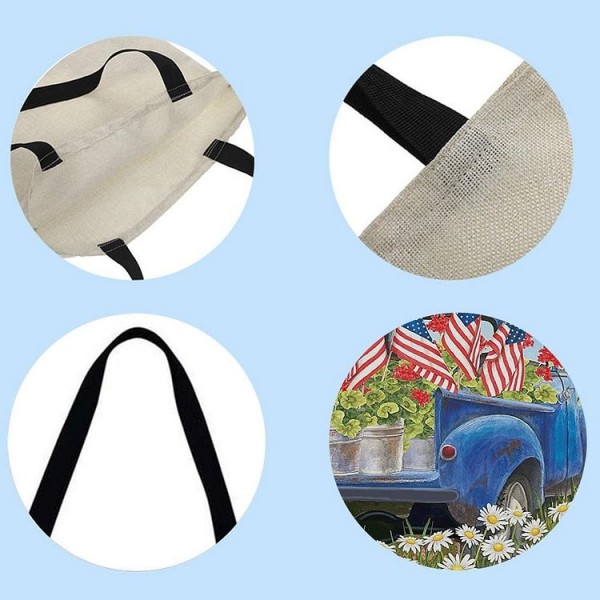 Linen Tote Bag -  American Independence Day