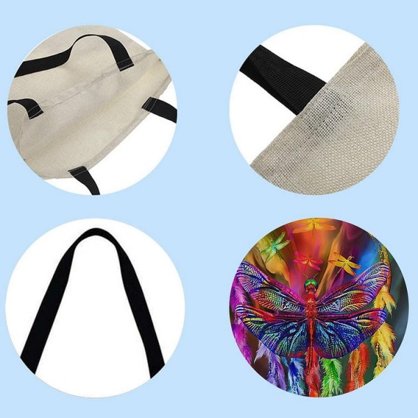 Linen Tote Bag -  dragonfly
