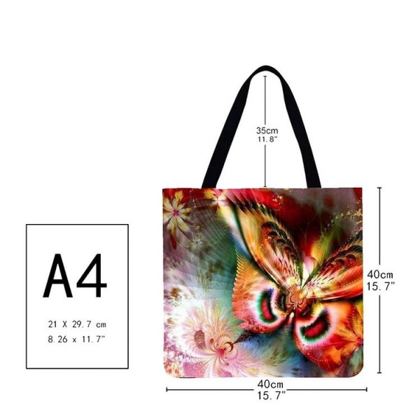 Linen Tote Bag -  Butterfly