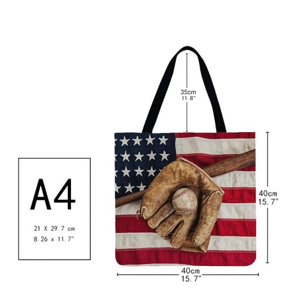 Linen Tote Bag -  American Independence Day