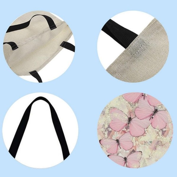 Linen Tote Bag -  Butterfly