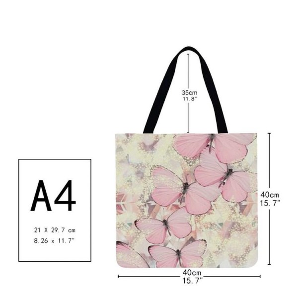 Linen Tote Bag -  Butterfly