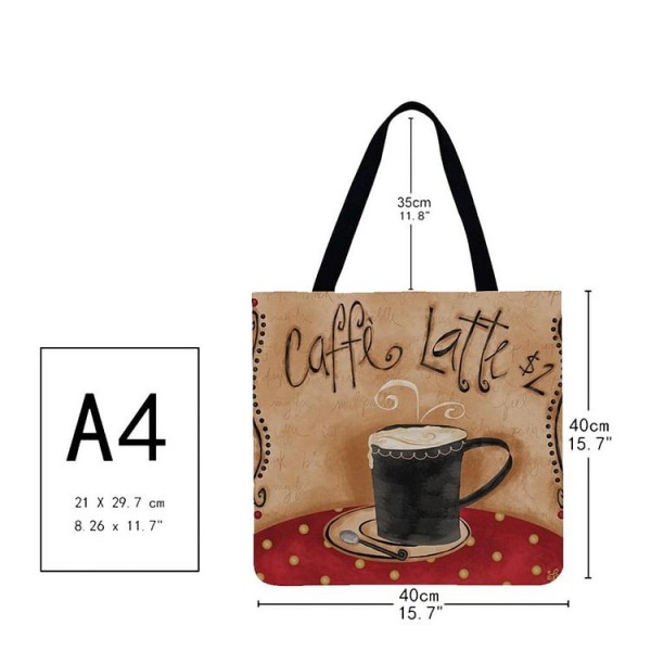 Linen Tote Bag -  coffee
