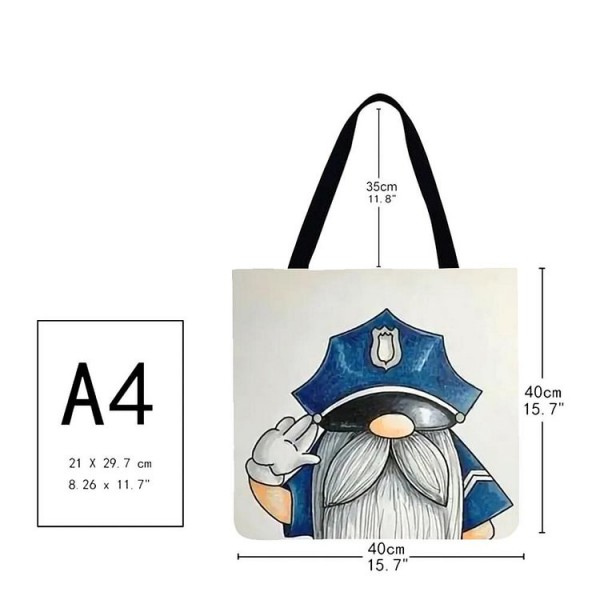 Linen Tote Bag -  Gnome